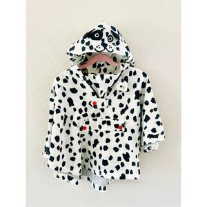 NWT Stella McCartney Kids Dalmatian Print Hooded Rain Poncho.  Size 4